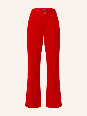 Czerwone spodnie sztruksowe Cambio