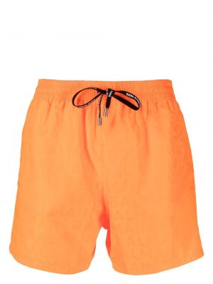 Shorts à imprimé Balmain orange
