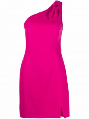 Koktejlové šaty s mašlí Genny růžové