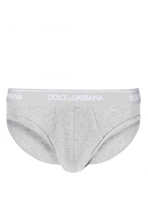Bavlněné boxerky Dolce & Gabbana šedé