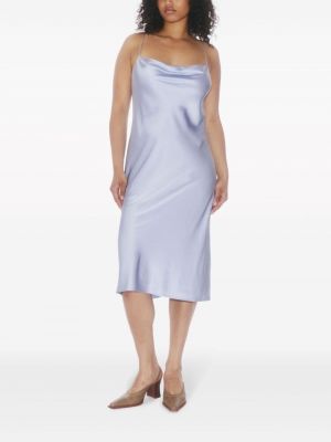 Drapované hedvábné šaty Filippa K modré