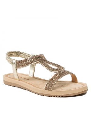 Sandale din piele din piele ecologică Clara Barson auriu