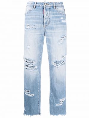 Distressed straight jeans Dsquared2