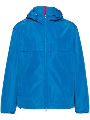 Bunda s výšivkou s kapucí Polo Ralph Lauren modrá