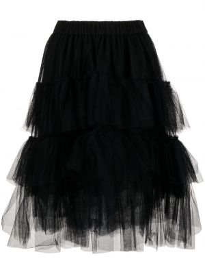 Tylové midi sukně Simone Rocha černé