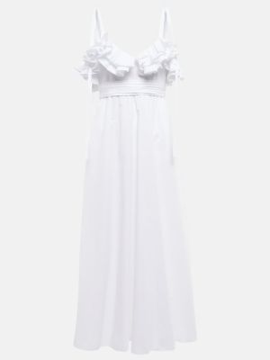 Памучна миди рокля Giambattista Valli бяло
