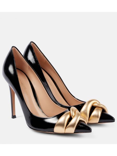 Patent læder læder pumps Gianvito Rossi sort