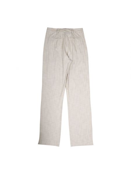 Pantalones de algodón a rayas oversized Jucca beige