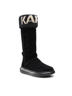 Śniegowce zamszowe Karl Lagerfeld czarne