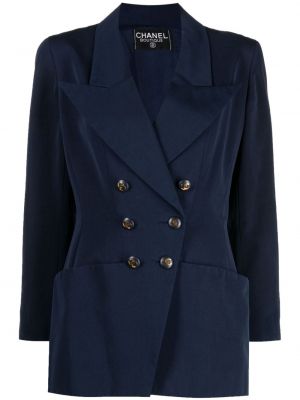Woll blazer Chanel Pre-owned blau