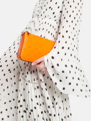 Bőr estélyi táska Christian Louboutin narancsszínű