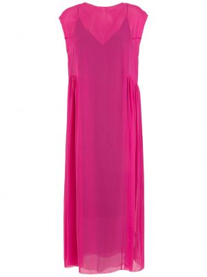 Vestido midi de malla Osklen rosa