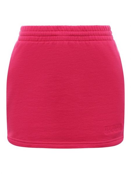 Хлопковая юбка Vetements розовая