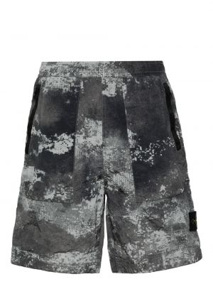 Kratke hlače s camo uzorkom Stone Island siva