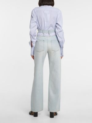 Voľné džínsy s vysokým pásom Maison Margiela modrá