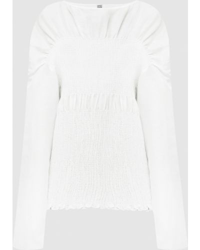 Шовкова блузка Toteme, біла