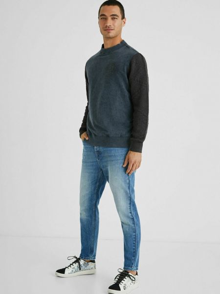 Sweter Desigual niebieski