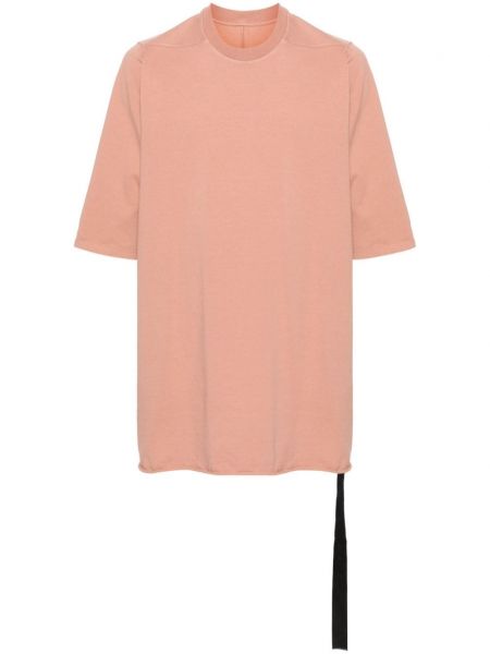 Βαμβακερή μπλούζα με στρογγυλή λαιμόκοψη Rick Owens Drkshdw ροζ
