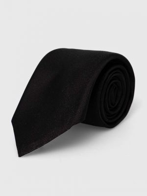 Jedwabny krawat Boss czarny