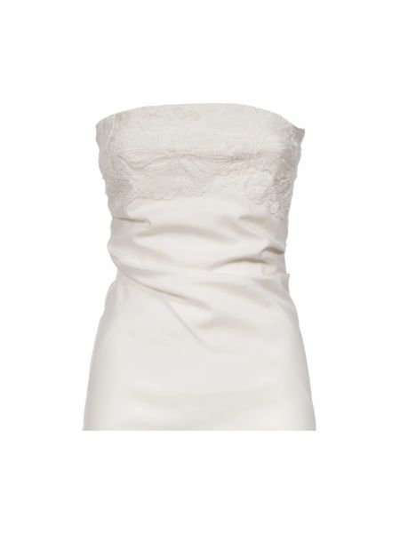 Haftowana sukienka midi Ermanno Scervino biała