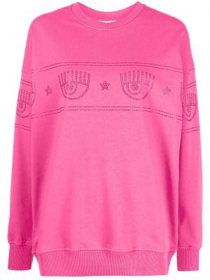 Sweatshirt aus baumwoll Chiara Ferragni pink