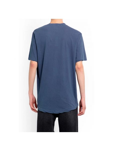 Jersey t-shirt aus baumwoll mit v-ausschnitt James Perse blau