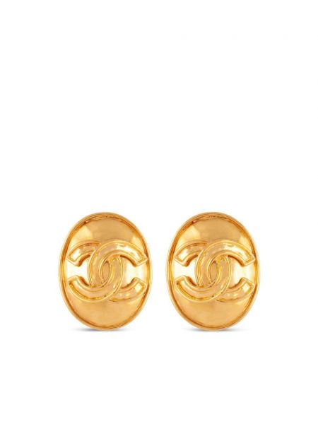 Boucles d'oreilles plaquées or Chanel Pre-owned doré