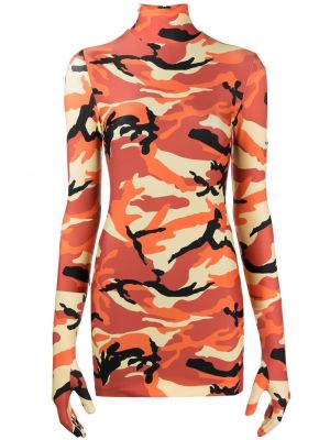 Kleid mit print mit camouflage-print Vetements