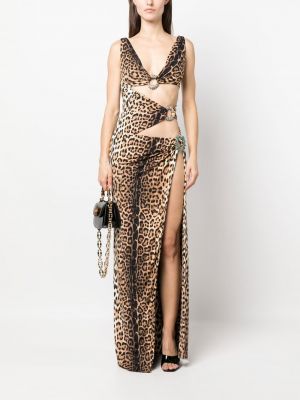 Leopardí večerní šaty s potiskem Roberto Cavalli