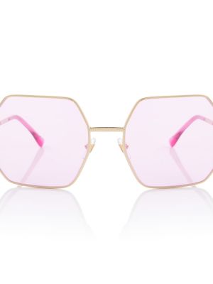 Oversize слънчеви очила Versace розово
