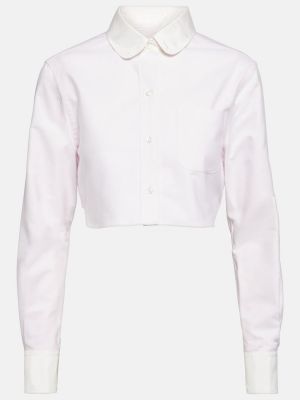 Памучна риза Thom Browne виолетово