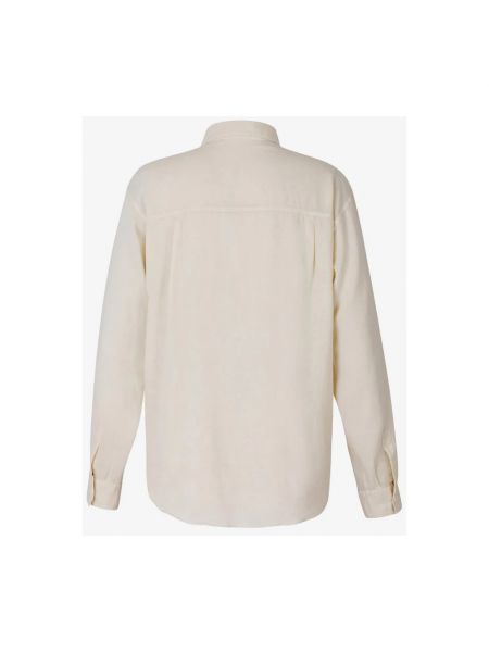 Blusa de lana de algodón Pomandère beige