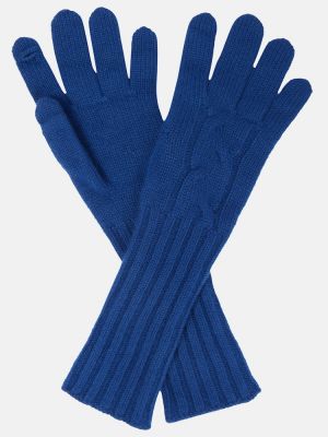 Kašmírové rukavice Loro Piana modrá