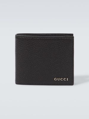 Bőr bőr pénztárca Gucci fekete