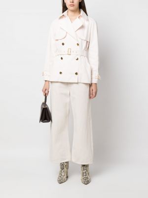 Krátký kabát Elisabetta Franchi bílý