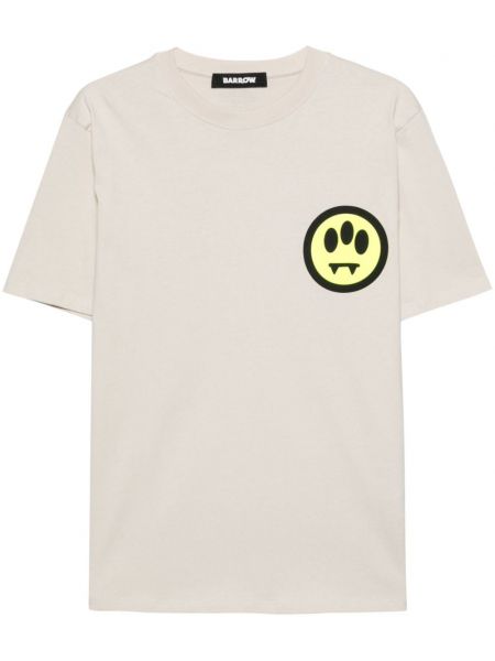 Kokvilnas t-krekls ar apdruku Barrow bēšs