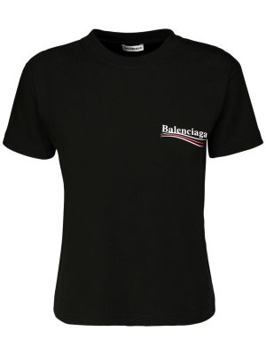 Camiseta de tela jersey Balenciaga negro
