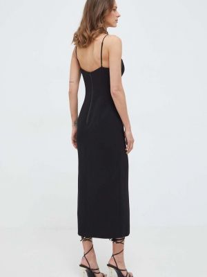 Testhezálló midi ruha Bardot fekete