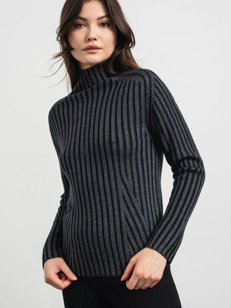 Шерстяной свитер Stefanel черный