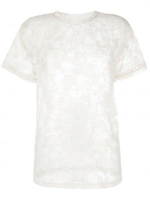 Tricou din dantelă P.a.r.o.s.h. alb