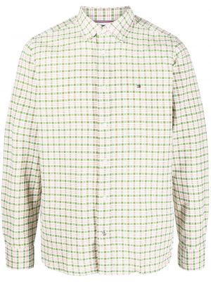 Βαμβακερό πουκάμισο Tommy Hilfiger πράσινο