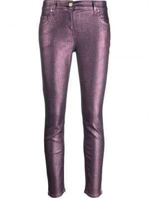 Skinny fit hlače Blugirl vijolična