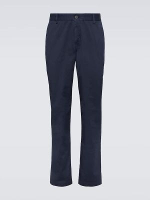 Pantalon chino slim en coton Sunspel bleu