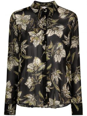 Camisa con flecos de flores Dorothee Schumacher negro