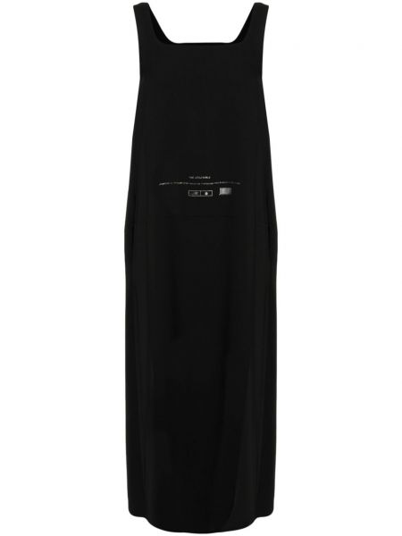 Haljina na naramenice s printom Mm6 Maison Margiela crna