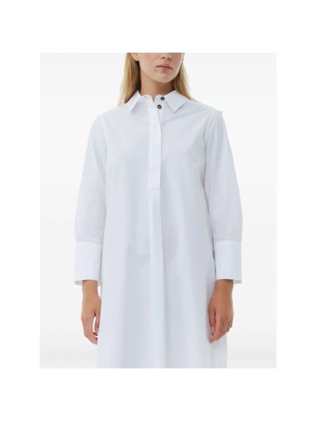 Vestido camisero Ganni blanco