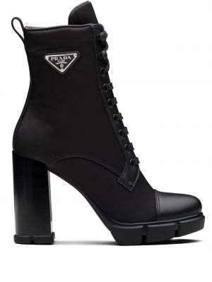 Členkové topánky Prada čierna