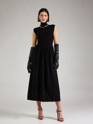 Pletené pletené šaty Warehouse čierna