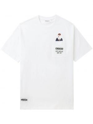 T-shirt aus baumwoll Chocoolate weiß