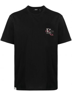 Medvilninis siuvinėtas marškinėliai Five Cm juoda